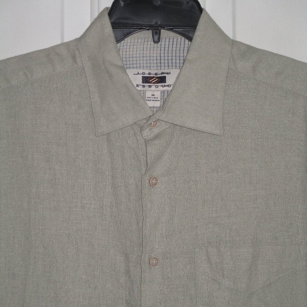 Joseph Abboud Mens S/S Natural Linen Casual Resort Wear Shirt NWT - Size Medium